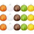 thumbnail image 2 of 15 Pcs Halloween Pumpkin Ball Ornament Set, Shatterproof Foam Plastic with String, Multicolor Fall Hanging for Mantel Window Porch Decor, 2 of 7