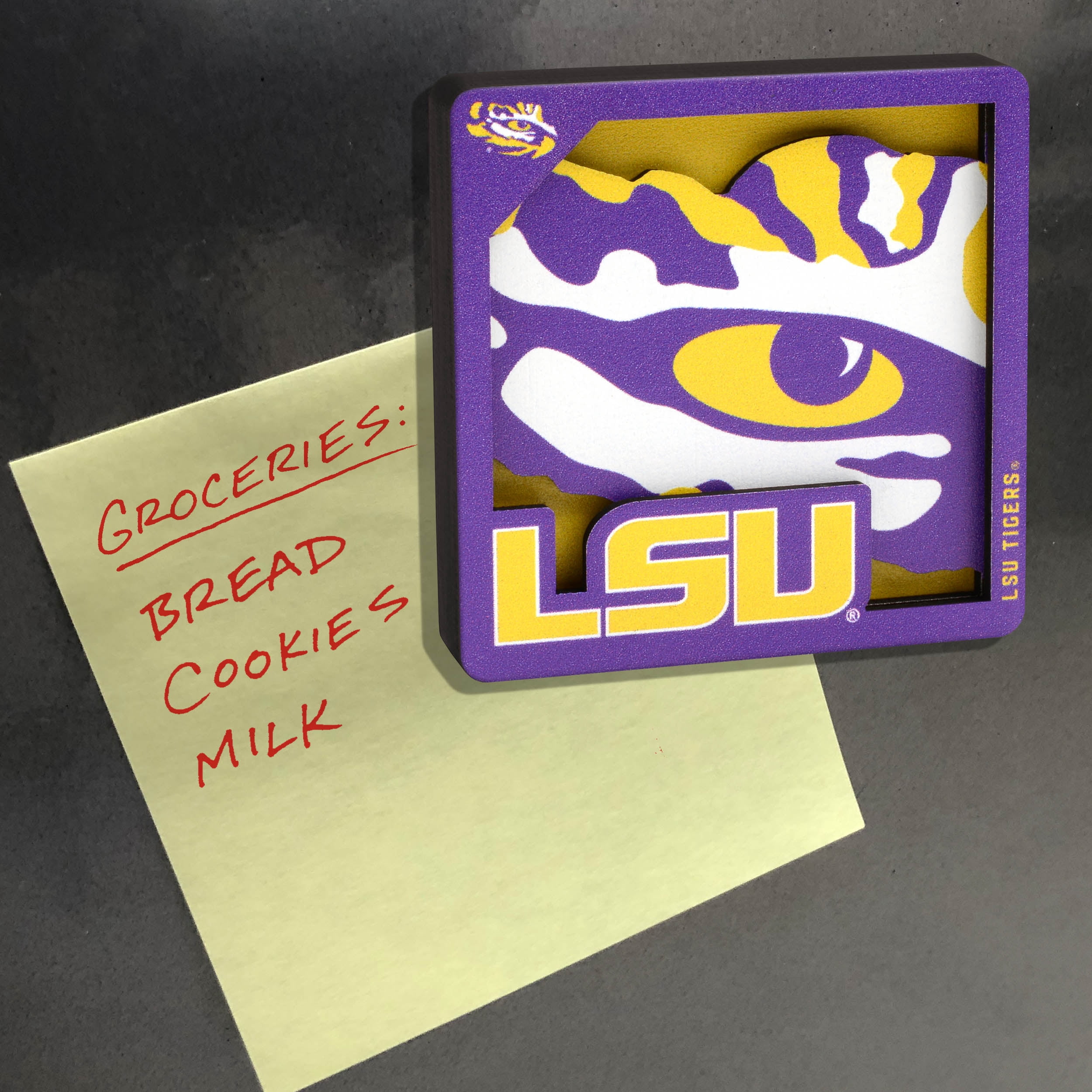 YouTheFan NCAA LSU Tigers 3D Logo Series Magnet