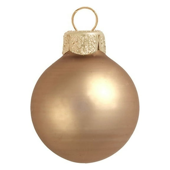 Whitehurst Matte Finish Glass Christmas Ball Ornament - 7" (180mm) - Brown