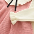 thumbnail image 7 of Babys Kids Toddlers Girls Patchwork Bow Tie Spring Winter Long Sleeve Ruffled Knit Sweater Princess Dress Clothes, 7 of 7