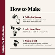 Keto Chow Raspberry Cheesecake Ultra Low-Carb Meal Shake, Single Meal