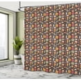 thumbnail image 4 of Ambesonne Autumn Shower Curtain, Season Camp Item Marshmallow, 69"Wx70"L, Dark Taupe and Pale Orange, 4 of 4
