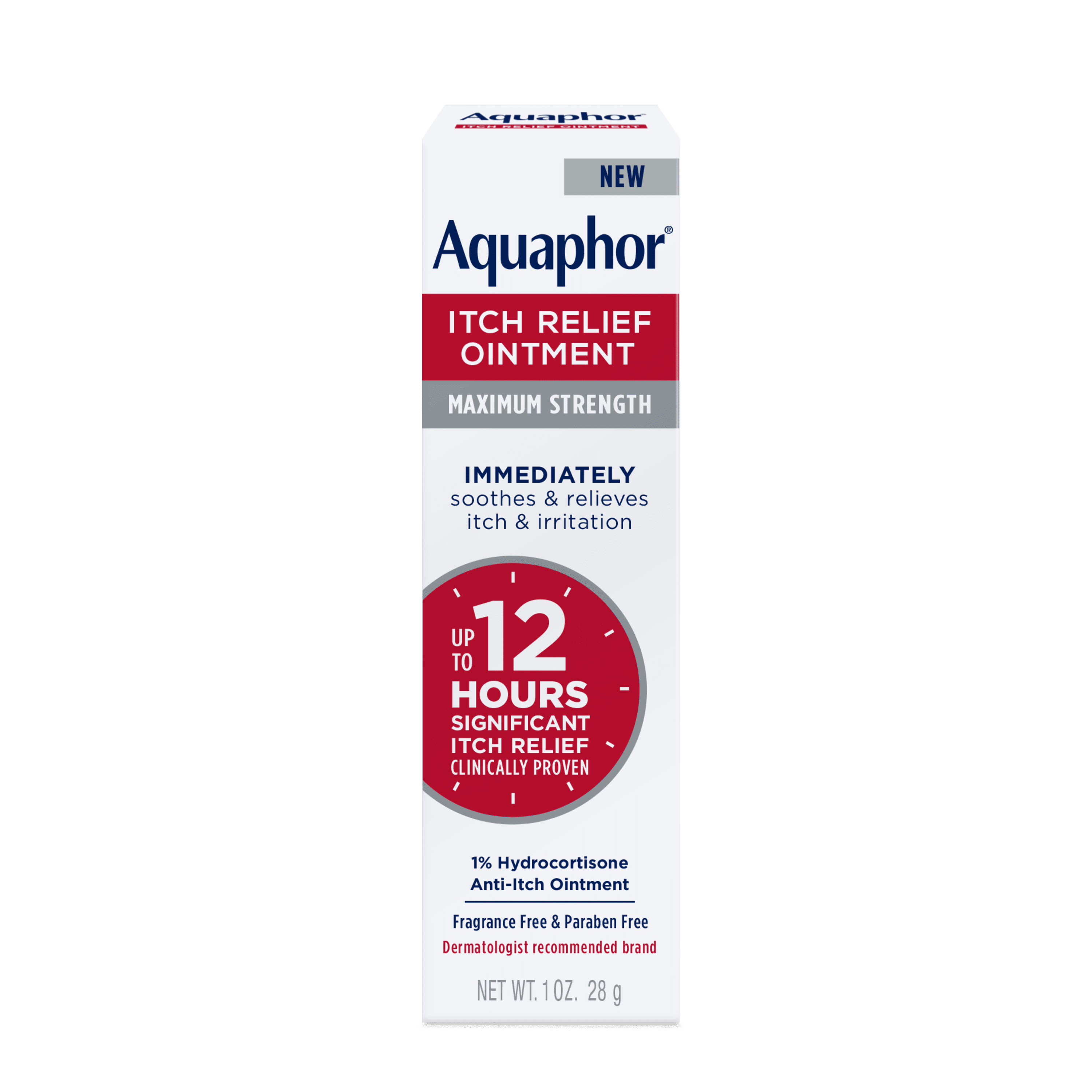 Aquaphor Itch Relief Ointment, 1% Hydrocortisone - 1oz