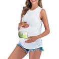 thumbnail image 3 of LilyLLL Pregnant Womens Cartoon Print Tank Tops Maternity Sleeveless Blouse T-shirt, 3 of 4