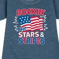 thumbnail image 3 of Instant Message - Rockin The Stars And Stripes - Toddler & Youth Girls Fleece Dress, 3 of 6