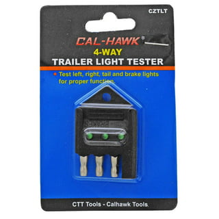  Oyviny 4-Way Flat Trailer Wiring Tester 4 Pin Male and Female  Trailer Tester with Bright Indicators, Double End Design 4 Pin Trailer  Light Tester for Turn Signal Tail Lights Trouble Shooter 