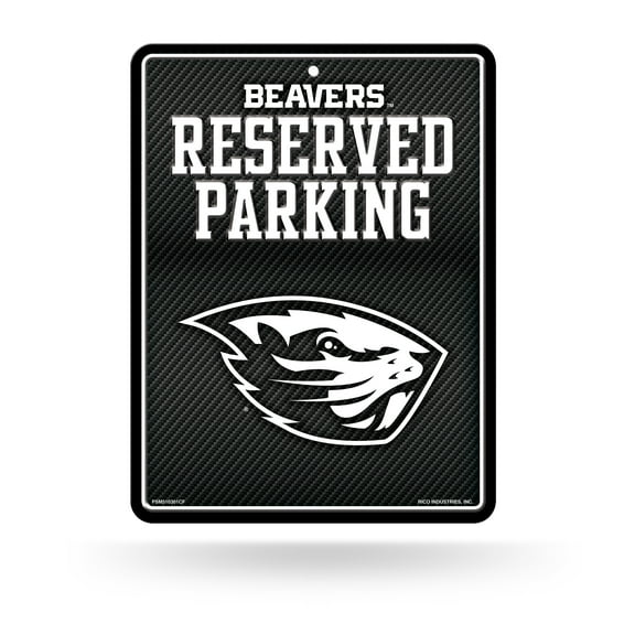 Oregon State - Carbon Fiber Design - Metal Parking Sign