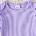 thumbnail image 6 of Baby Girls 2 Piece Summer Outfits Toddler Girl Clothe Short Sleeve Romper & Overalls Shorts Casual Toddler Outfits 0-3 Years, 6 of 9