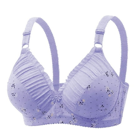 Audhol Lace Bralette Push Up Bra Light Blue 42