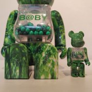 Green Leaf Forest Bearbrick 400%+100% myfirstbaby Set Advanced Edition Block Bear Gift Doll
