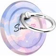 thumbnail image 1 of wonima11 Magnetic Phone Ring Stand Holder Compatible with MagSafe,360°Rotation Magnet Ring Grip,Cute Accessories for Smartphone and Tablet,Purple Smile Love, 1 of 1