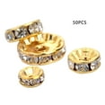 thumbnail image 2 of Spacer Charms Crystal DIY 50PCS Rhinestone Spacer Beads Loose Beads for Bracelet, 2 of 10