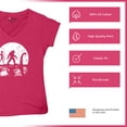 thumbnail image 6 of Alien Bigfoot Loch Ness Monster Moon Women's V-Neck T-shirt Funny Space UFO Hunter Sasquatch Yeti Dinosaur Nerd Believe Tee, 6 of 7