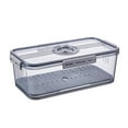 thumbnail image 1 of Square Refrigerator Storage Box Reusable Plastic Kitchen Fresh Keeping Case, 1 of 4