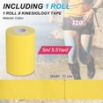 thumbnail image 2 of Uxcell 5.5yd x 4" Kinesiology Tape Adhesive Cotton Sport Muscle Tape Yellow, 2 of 7