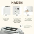 thumbnail image 3 of Haden Heritage 1.7 Liter Electric Kettle with 2 Slice Bread Toaster, White, 3 of 10