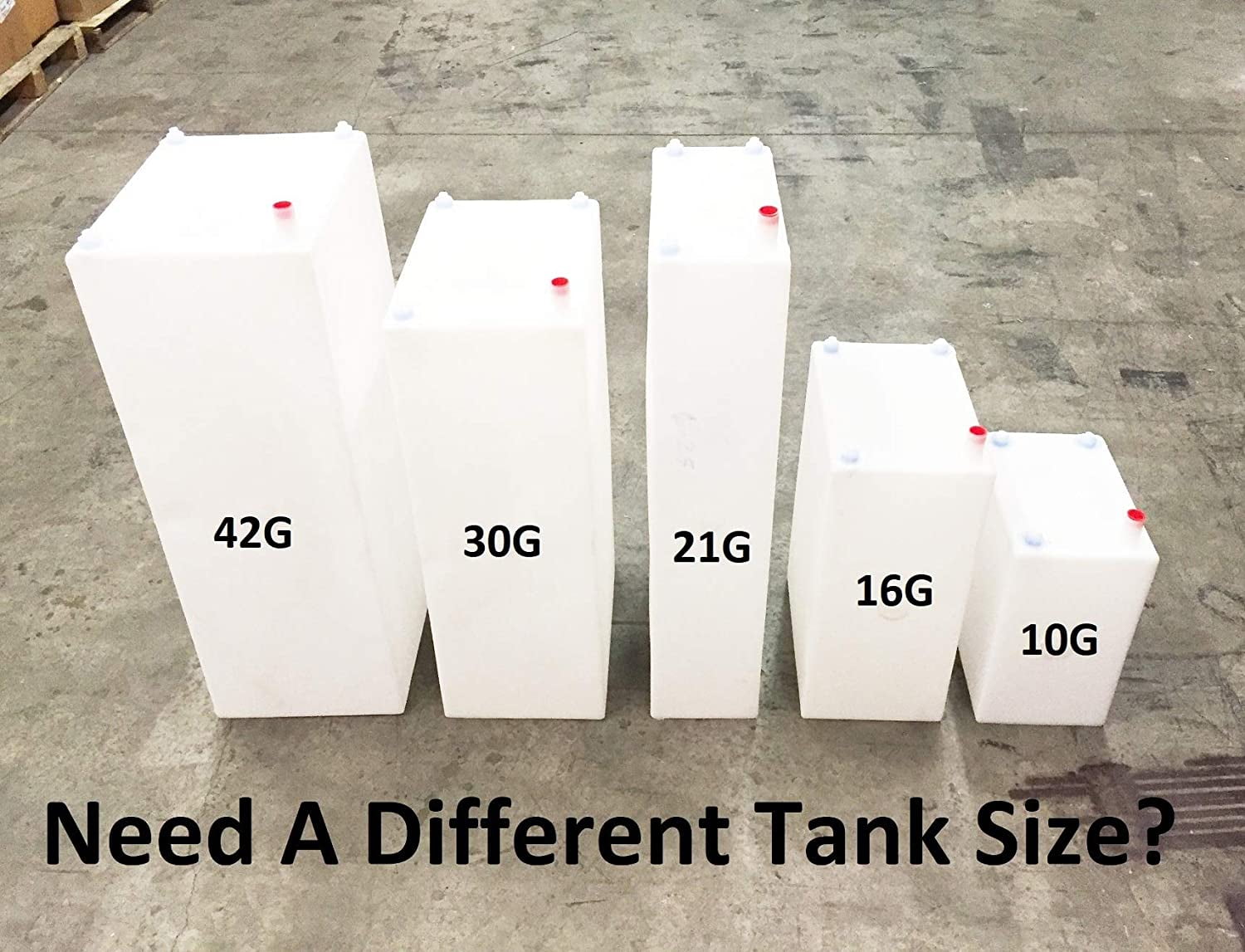 10 Gallon RV Fresh / Gray Water Tank - 17" x 14" x 10" - BPA Free (10 Gallon)