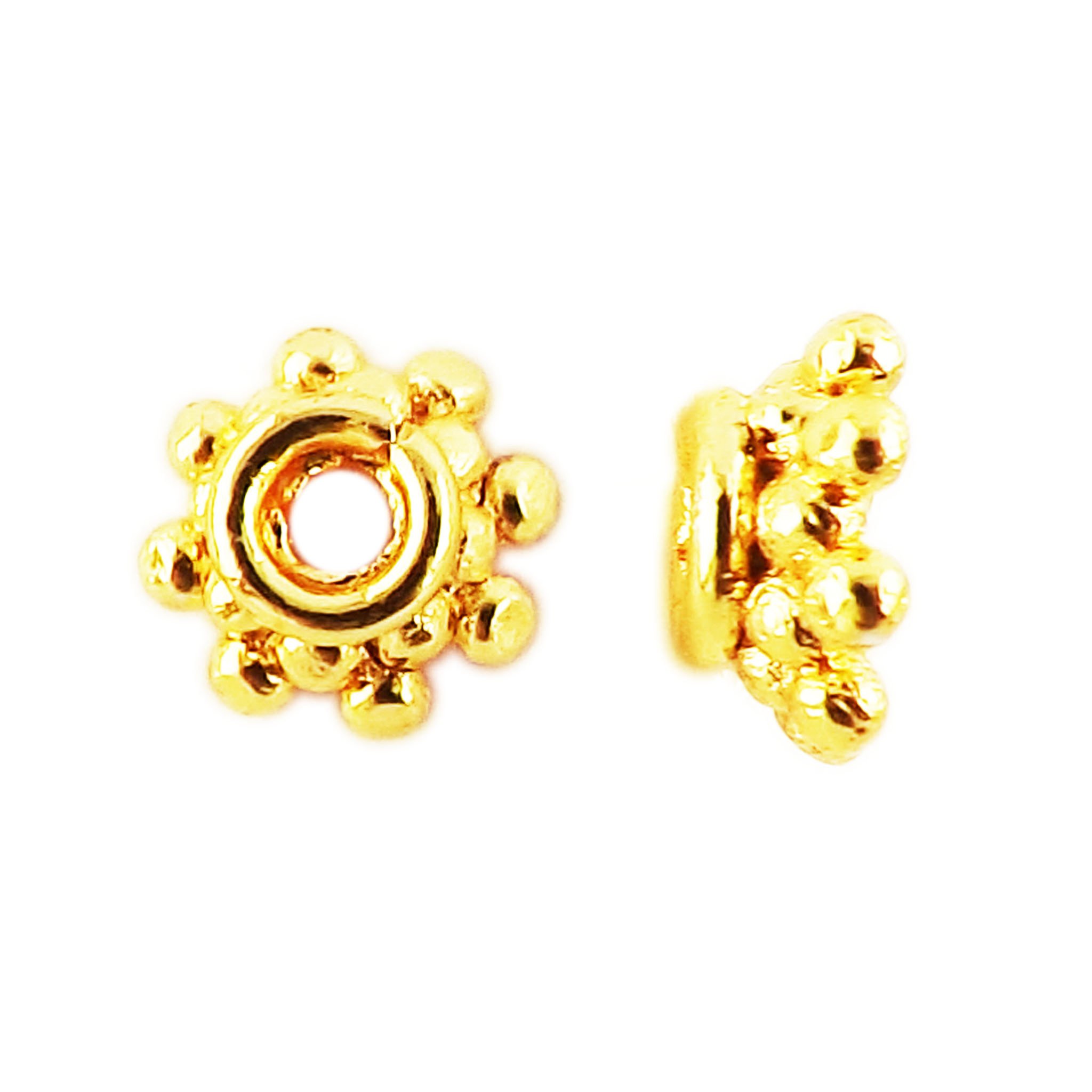 CG-334-6X4MM 18K Gold Overlay Bead Cap
