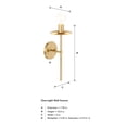 thumbnail image 4 of Fleur 6 in. 1-Light Brushed Gold Modern Wall Sconce, 4 of 9