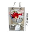 thumbnail image 3 of Crochet Flowers Bouquet with Bag - Hand Knitted Wool Flower Rose Small Bouquet Box Bouquet Valentine's Day, Handmade Crochet Flower for Valentine, Wedding, Birthday, Gift for Wife, Friend, Teacher, 3 of 6