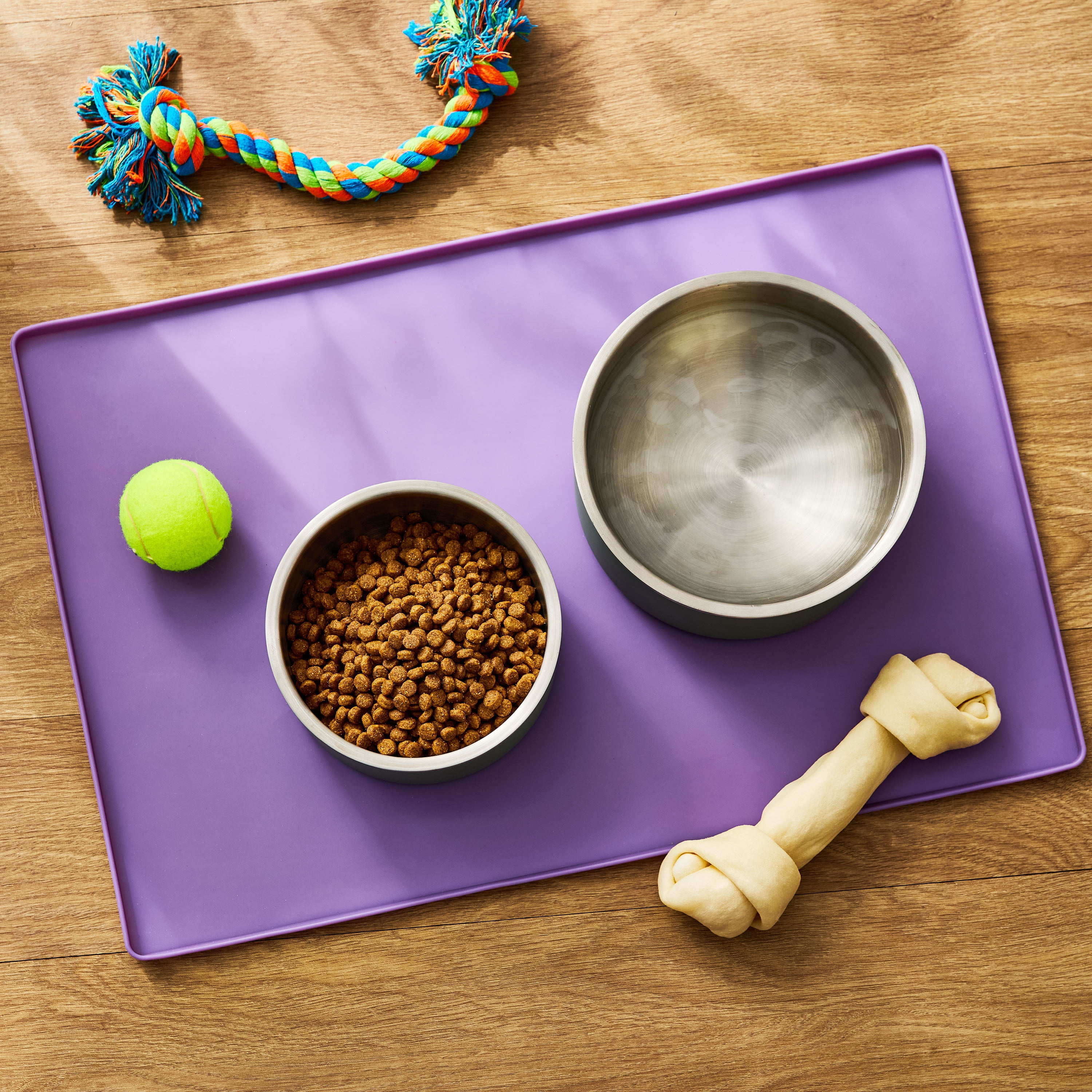 Vibrant Life Large Silicone Pet Feeding Mat, Purple, 23.5" x 16"