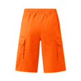 thumbnail image 7 of XDZJLR Big And Tall Cargo Shorts For Men Casual Shorts With Pockets And Drawstring Solid Color Versatile Hiking Shorts Orange M, 7 of 7