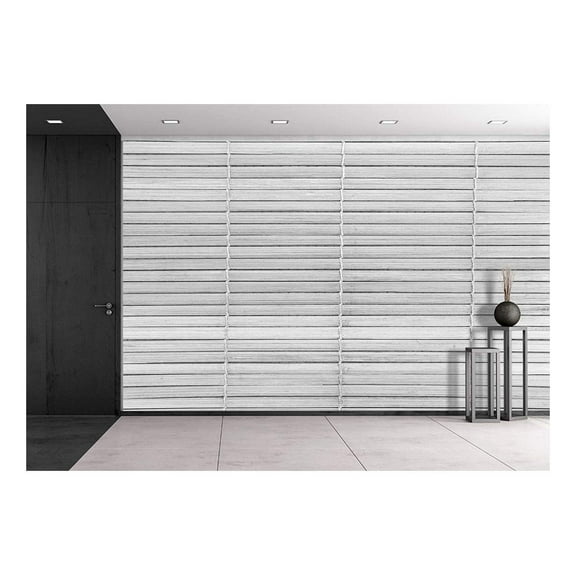 wall26 - White Natural Bamboo Mat Seamless Background and Texture - Removable Wall Mural | Self-Adhesive Large Wallpaper - 100x144 inches