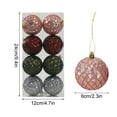 thumbnail image 3 of Teissuly 8 Pcs Christmas Ball Pendant, Decorative Shatterproof Christmas Tree Pendants Hanging 60mm Christmas Baubles Balls Ornaments Set Teissuly WER202311215796, 3 of 9
