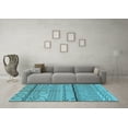 thumbnail image 3 of Ahgly Company Indoor Square Oriental Light Blue Industrial Area Rugs, 8' Square, 3 of 4