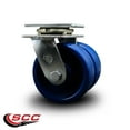 thumbnail image 2 of 5 Inch Dual Solid Polyurethane Wheels Swivel Caster with Roller Bearing SCC, 2 of 2