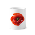 thumbnail image 1 of Flor roja pintura Big Corn poppy Titular de cepillo de dientes de cerámica taza de regalo pluma blanco taza 350ml, 1 of 2