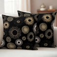 thumbnail image 4 of 2 Pack Outdoor Waterproof Throw Pillow Covers,Boho Gold Line Circle Decorative Square Pillow Case Patio Pillowcases for Chair Couch Sofa 16x16in, 4 of 9