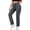 #03 Dark Gray 【Mix & Match: Stock Up on Your Favorite Colors】, variant on Women's Loose Fit Drawstring Work Pants with Zipper Pockets, Mid Waisted Functional Utility Casual Trousers, Lightweight Polyester Travel Hiking Outdoor Daily Wear Long | TruBelle,Army Green L