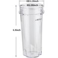 thumbnail image 3 of Replacement Parts 2PCS Single Serve Blender Cups with Slip & Seal Lids,Compatible with Nutri Ninja Blenders BL660 BL810 QB3000 BL770 BL780 BL740 (16oz), 3 of 8