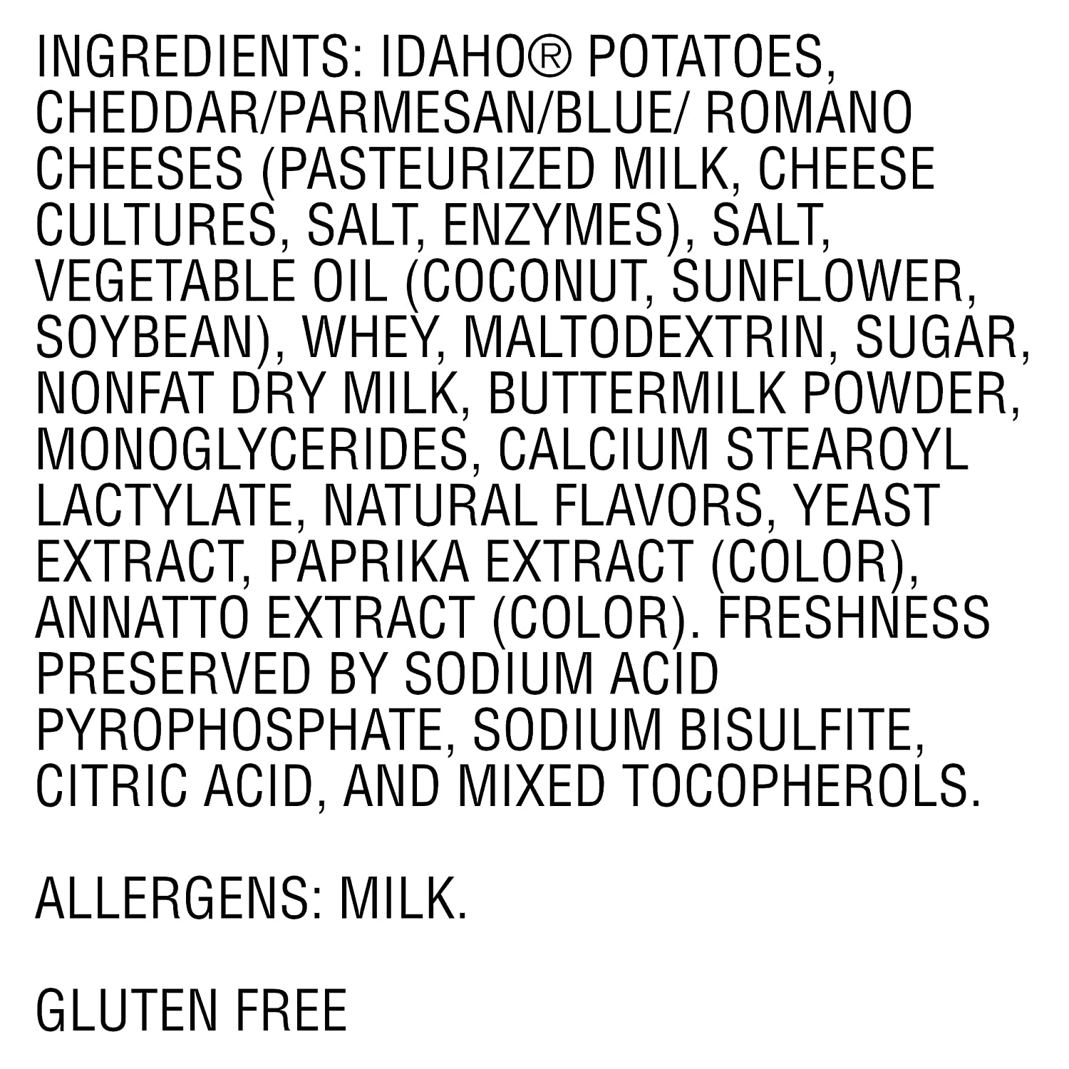 Idahoan Four Cheese Mashed Potatoes, Made with Gluten Free 100-Percent Real Idaho Potatoes, 4 Oz Each, Pack of 12, On The Go Side Dishes