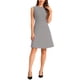 thumbnail image 2 of INSPIRE CHIC Ropa de Mujer para Trabajar Vestidos Midi Sin Mangas de Color Sólido A-Line Flare XS Gris Claro, 2 of 6