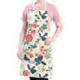thumbnail image 5 of Pioneer Flower Floral Print Pattern Apron-Garden Aprons for Women with Pockets-Cotton Linen Waterproof Kitchen Cooking Gardening Aprons Adjustable for Kitchen,Cooking,BBQ and Salon 33x27 Inch, 5 of 7