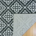 thumbnail image 4 of Gertmenian Paseo Bran Transitional Damask Black and White Outdoor Area Rug, 5x7, 4 of 8
