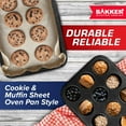 thumbnail image 5 of BAKKEN 6-Piece Kitchen Baking Pan Set - Commercial Grade Carbon Steel Bakeware, With Nonstick Coating, Stackable and Space-saving Design, PFOA, PFOS, PTFE Free, Oven Safe (Up To 450°F), Gray Marble, 5 of 5
