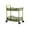 C, variant on Kitchen Storage & Organization Two Tier Transparent Rolling Cart With Wheels A Practical Cart With Handles And Locking Swivel Casters Suitable For Storage In The Kitchen Office And Bedroom