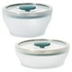 thumbnail image 1 of Set de utensilios de cocina para microondas y almacenamiento de alimentos de vidrio Anyday, 4 piezas, 1 of 8