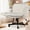 White, variant on VividGreen Criss Cross Chair with 5-level Folding Armrest, Comfortable Adjustable Swivel Vanity Chair for Home, Make Up, Bed Room, Office, Accent (Black)