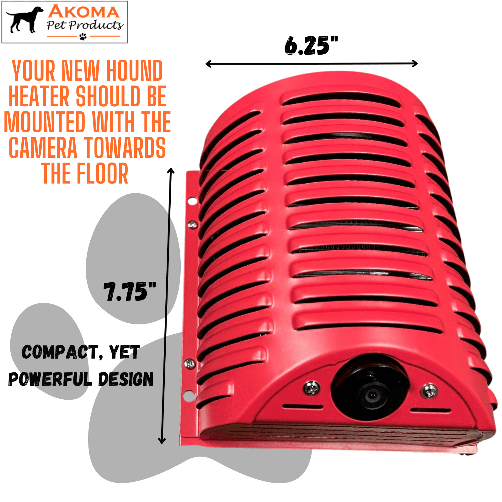 Akoma Hound Heater Dog House Heater, Outdoor Pet Furnace 400w - for Most Dog Houses (400W - WiFi - Camera)