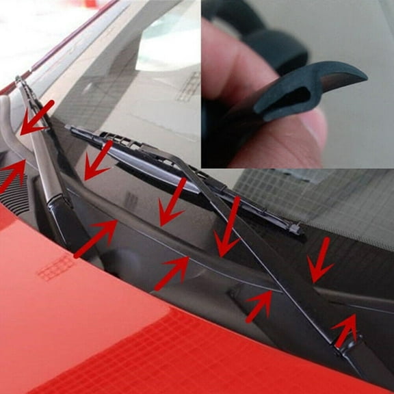 AUTOXBERT Universal Car Rubber Seal Automotive Exterior Trim, Black, 2 m