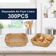 thumbnail image 2 of 300 PCS 7.9 Inch Square Air Fryer Disposable Baking Paper Liners, Oil-proof Non-Stick Parchment Paper Liners Fit 5-8QT Basket for Air fryer Microwave Oven Frying Pan, 2 of 7