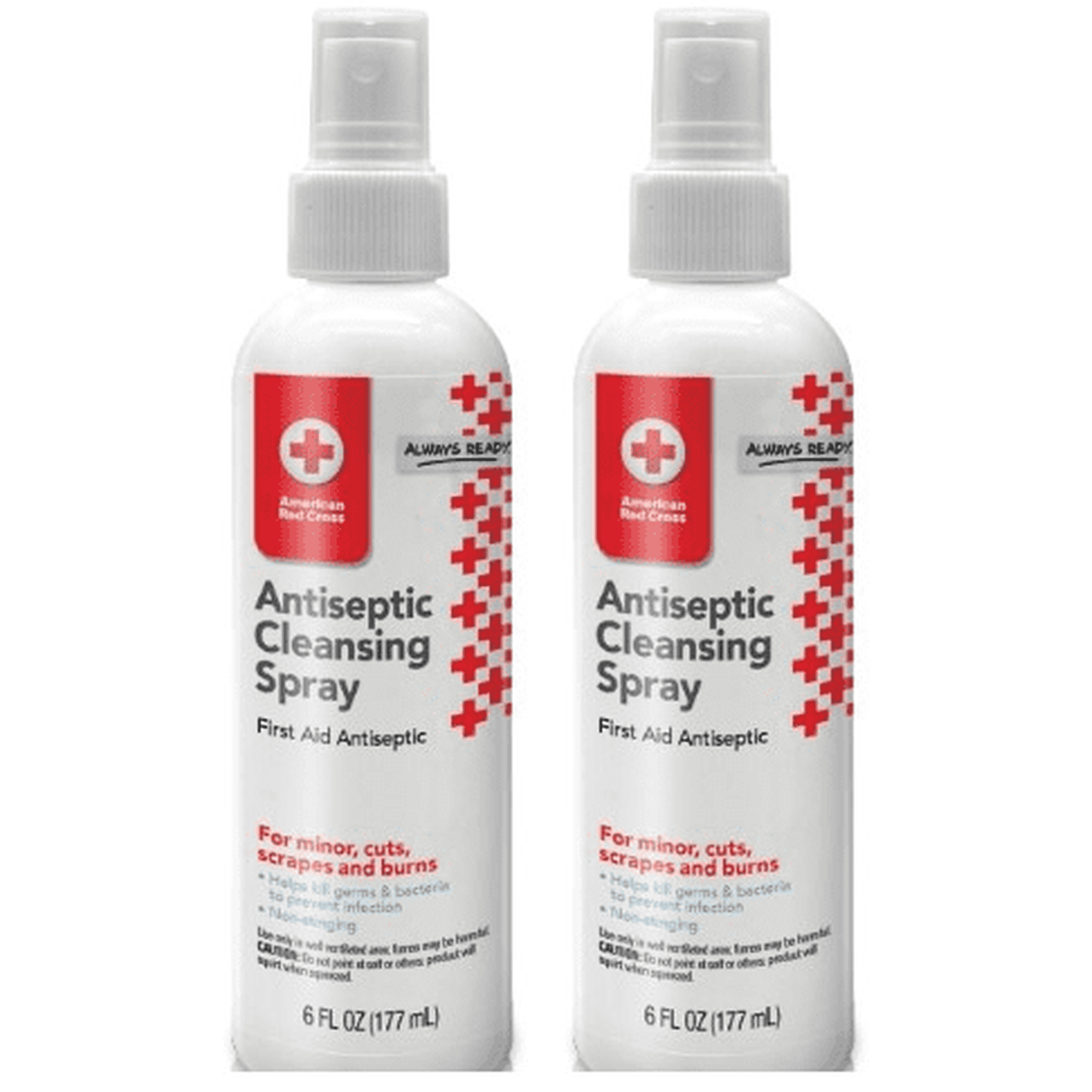 American Red Cross Antiseptic Cleansing Spray, First Aid Antiseptic, 6 FL OZ (2-Pack)