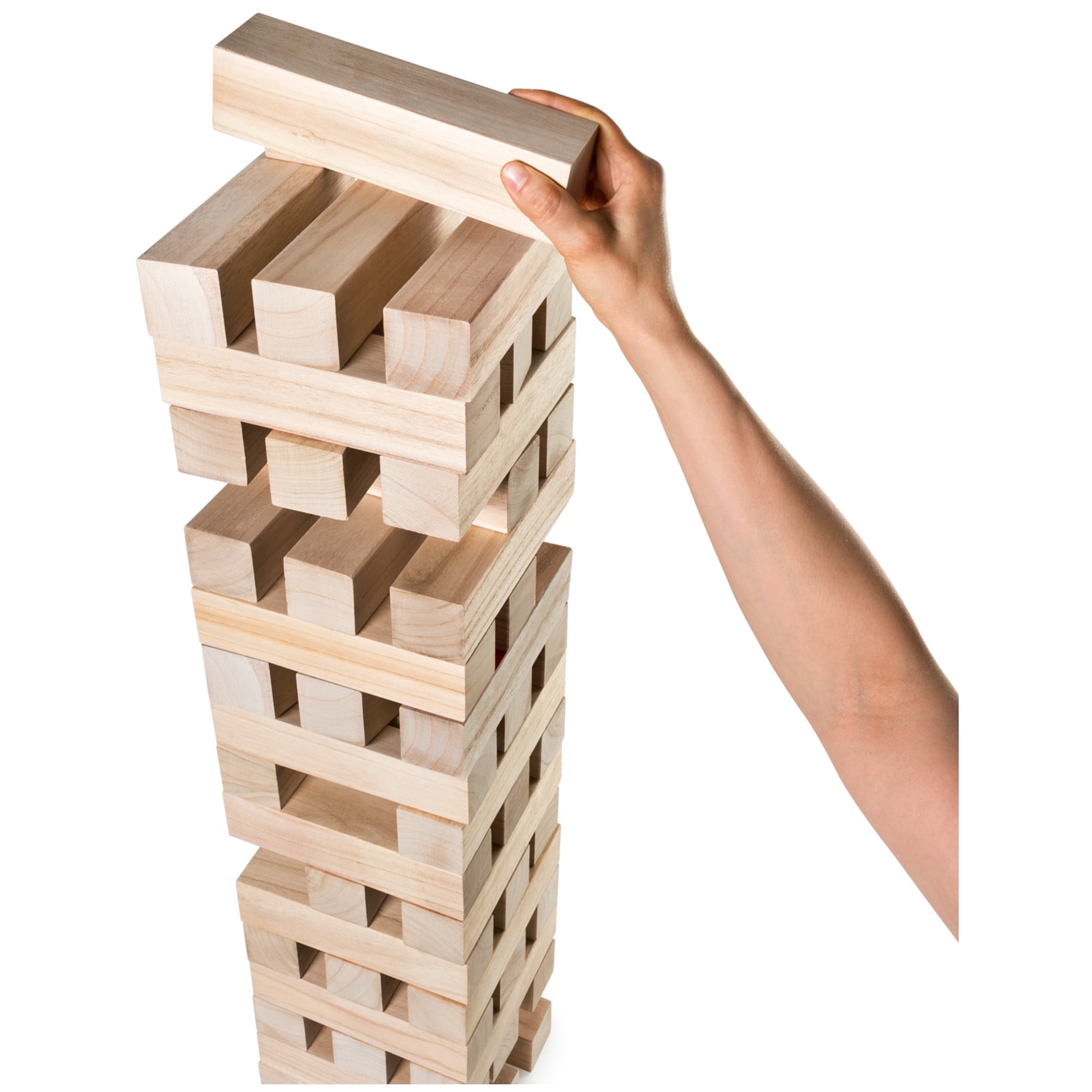 Spin Master Games, Giant Jumbling Tower Party Game with Wood Blocks, Ages 6 and up