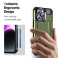 thumbnail image 5 of Decase for iPhone 15 Pro Max 2023 Dual-layer Protector Case,Rugged Dorp Proof Shockproof Built-in Invisible Folding Kickstand TPU Bumpe Hard PC Back Cover Case for iPhone 15 Pro Max,Armygreen, 5 of 8