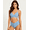 Blue, variant on High Waisted Tummy Control Bikini Set for Women, Cross Tie Back V Neck Two Piece Bathing Suit Red M-XXL
