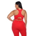 thumbnail image 3 of White Mark Women's Plus Size Racer Back Nylon Spandex Sports Bra, 3 of 5